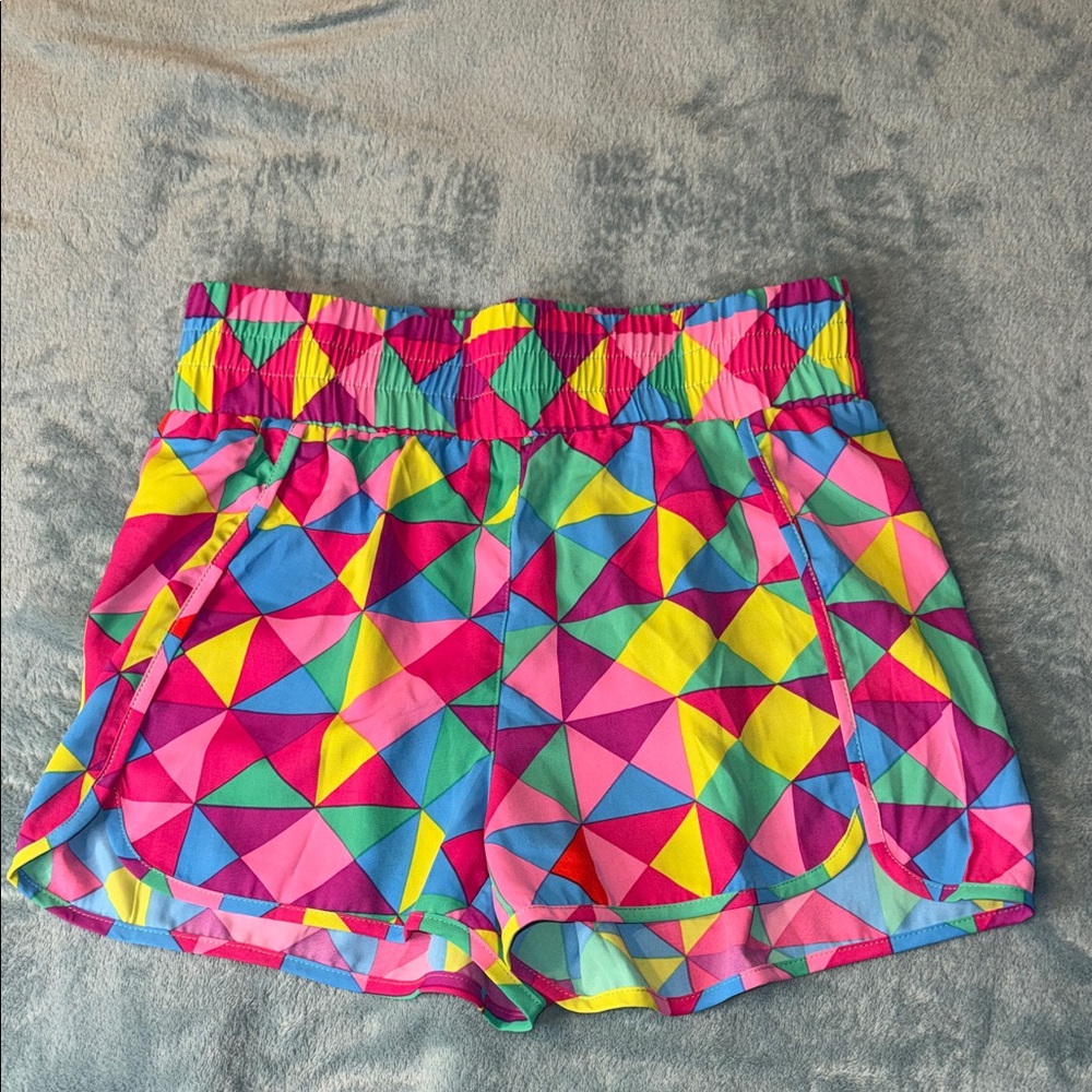 NWOT Colorful Geometric Athletic Shorts